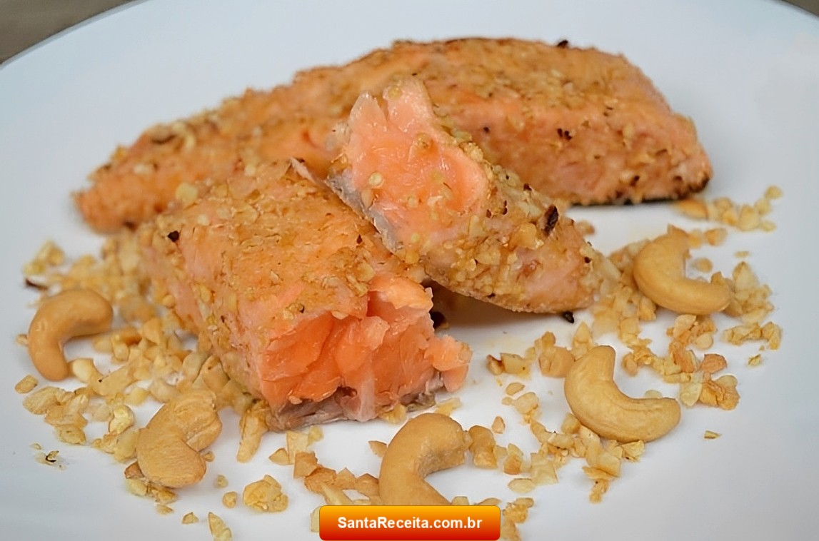 Salmão com Crosta de Castanha