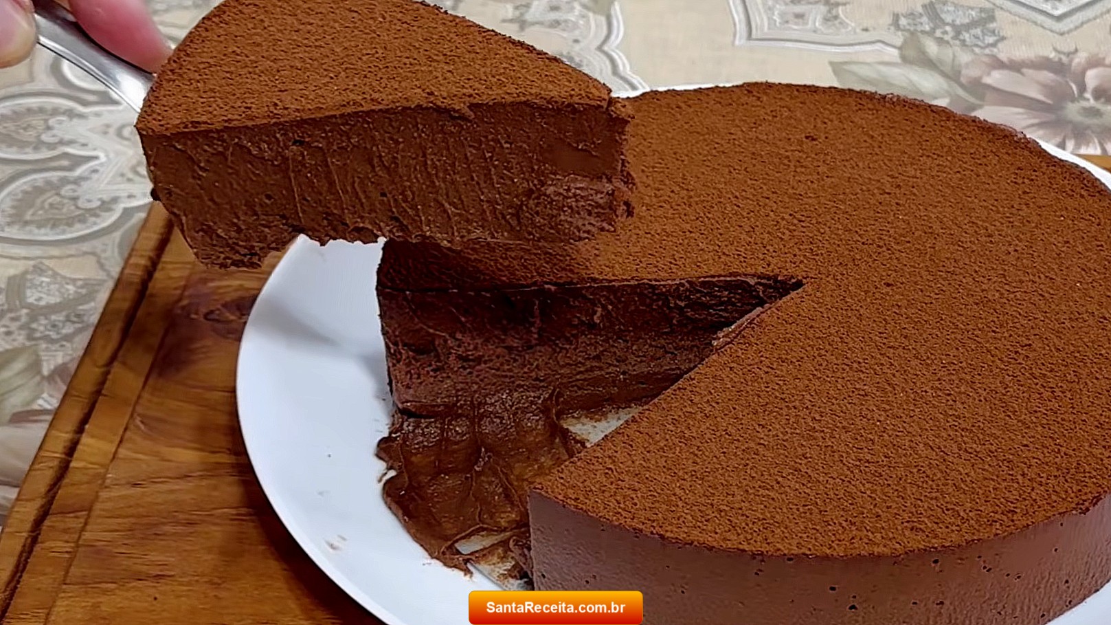 Torta Mousse de Chocolate com Maçã Fit