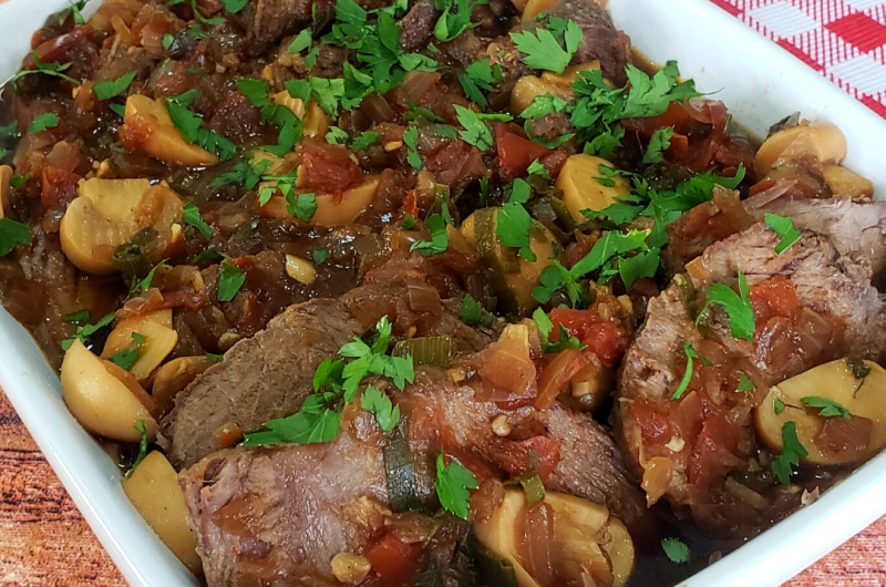Carne na Pressão com Cerveja Preta