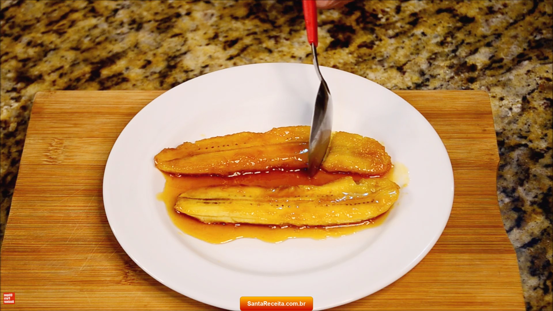 Banana com Calda de Caramelo