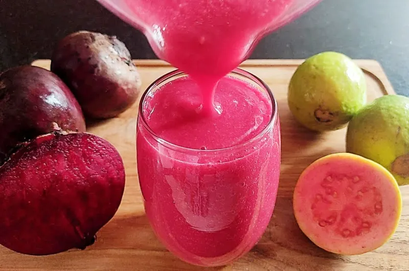 Suco de Goiaba com Beterraba