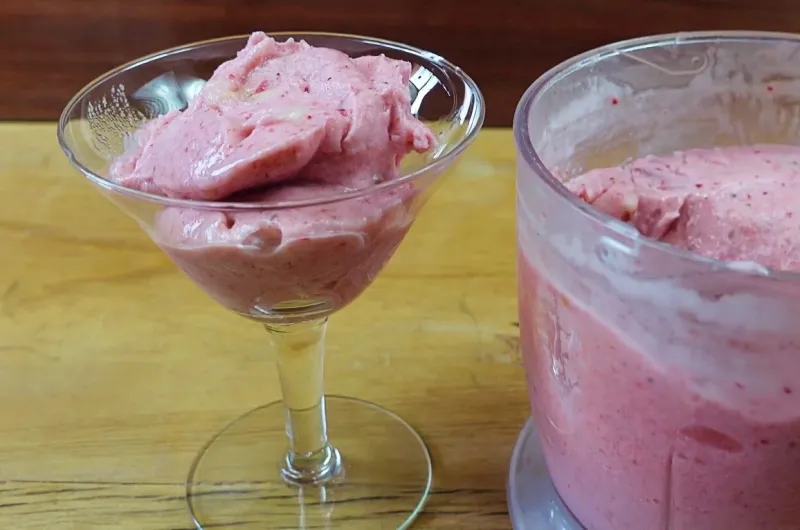 Sorbet de Morango com Banana