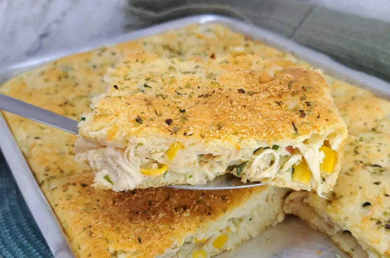 Torta de frango de liquidificador super fácil