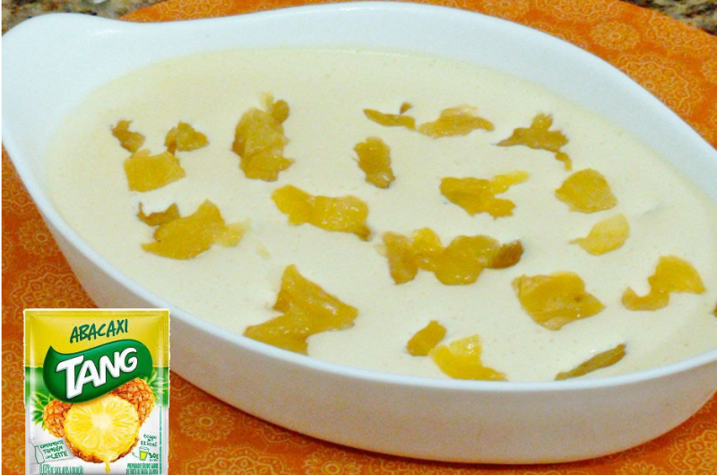 Sobremesa Econômica com Tang de Abacaxi