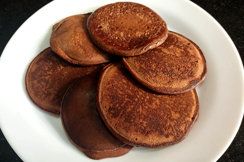 Panquecas de chocolate fofinhas
