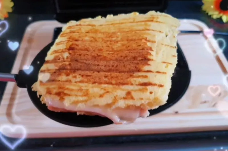 Lanche delicioso no micro-ondas
