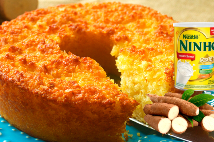 Bolo de Aipim/Macaxeira/Mandioca com Leite Ninho