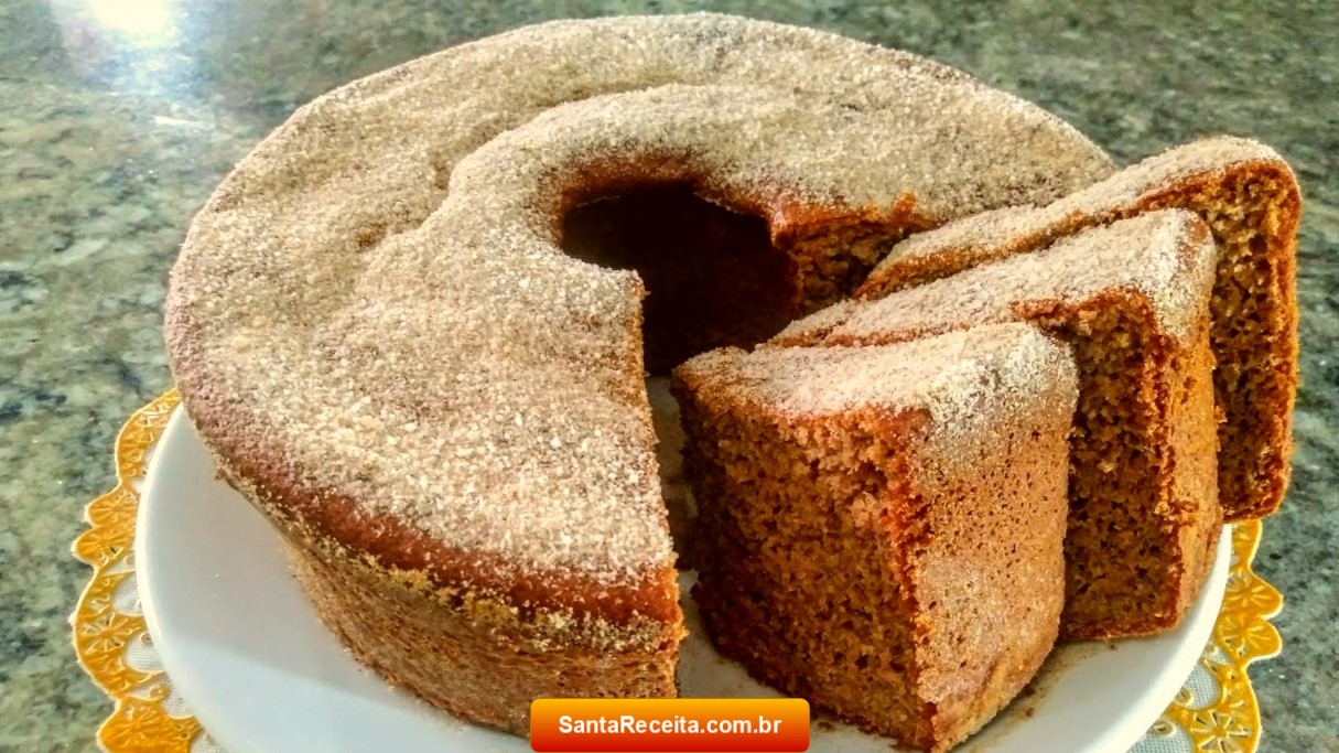 Bolo Integral de Banana com Canela
